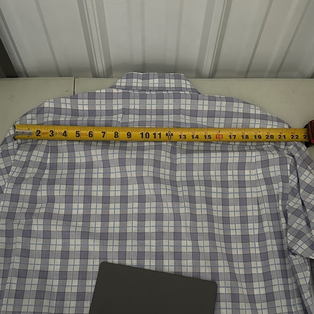 Robert Talbott Men's Checkered Shirt - Blue, White, and Red - Picture 10 of 10